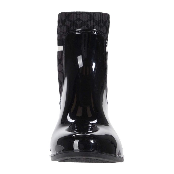 Coach Rivington Rain Bootie Black Rubber 6 B (M) Brand New - Picture 2 of 11
